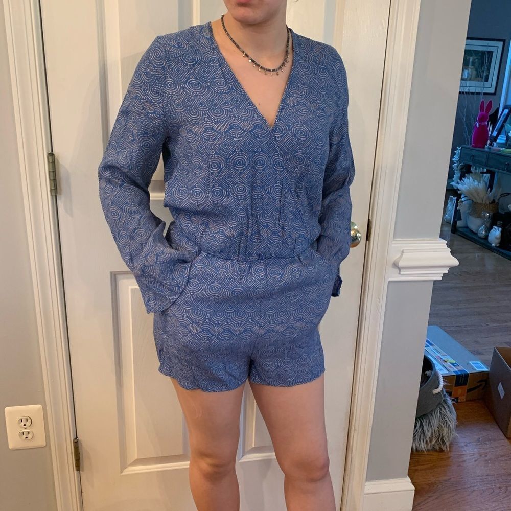 H&M Long Sleeve Short Romper sz 8 NWT